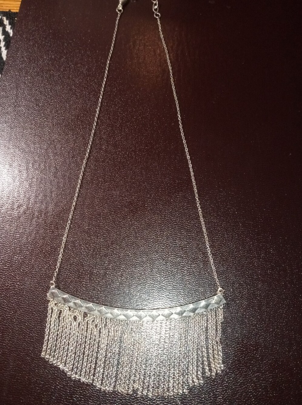 Silpada Silver Fringe Bar Necklace